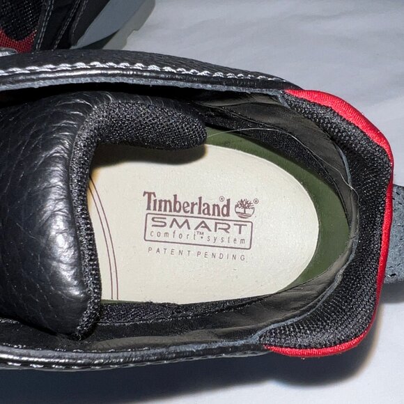 Timberland Boots Smart Comfort System, Black Leather with Red trim, Size 10.5 EC - Picture 5 of 14